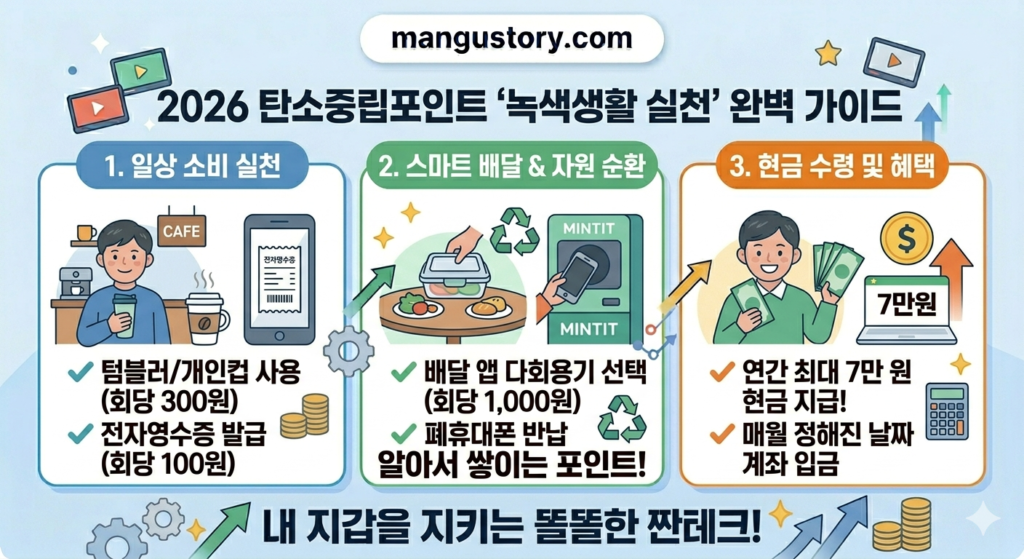 2026 탄소중립포인트 녹색생활 실천 3단계 가이드