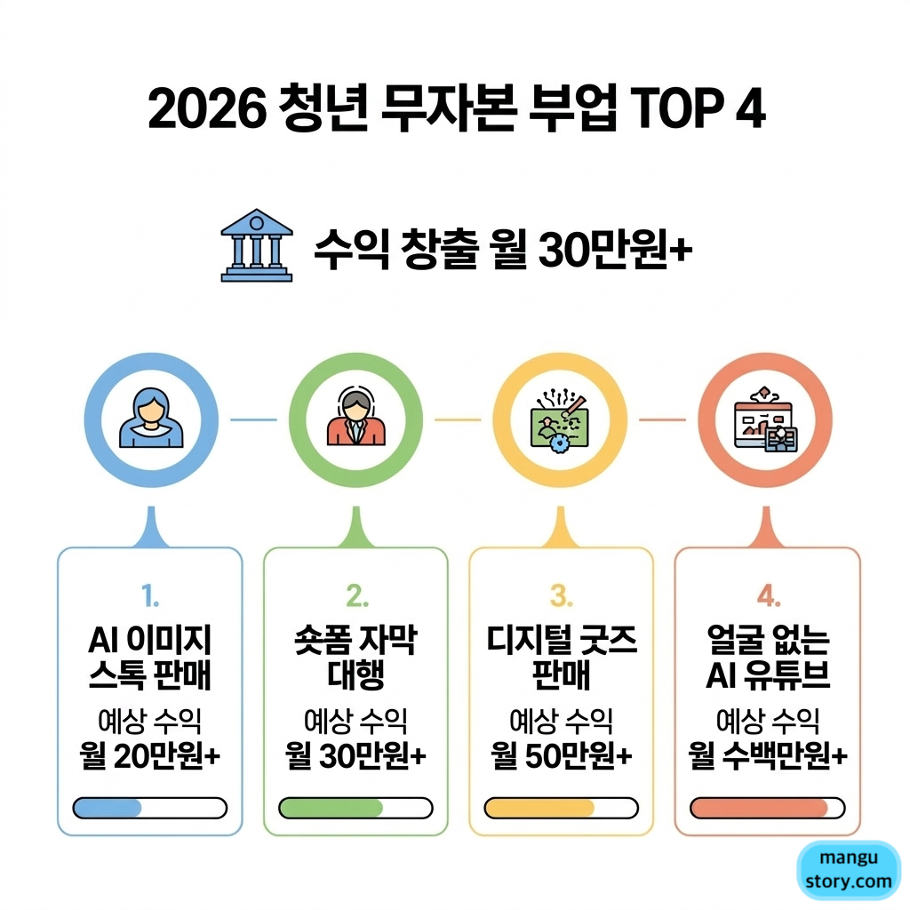 2026 청년 무자본 부업 TOP4 가이드